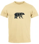 Neverless Print-Shirt Herren T-Shirt Polygon Design Print Br Bear Tiermotiv Outdoor Fashion Khaki/Braun/Gelb/Beige