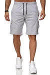 Reslad Sweatshorts Cargo Bermuda Jogginghose Grau/Hellgrau