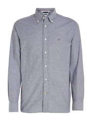 Tommy Hilfiger Langarmhemd Flex Oxford (1985) Hellblau/Grau/Dunkelblau/Blau