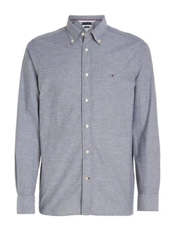 Tommy Hilfiger Langarmhemd Flex Oxford (1985) Hellblau/Grau/Dunkelblau/Blau