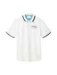 TOM TAILOR Poloshirt ROUGH SLUB Weiß/Dunkelblau/Blau/Grau/Hellblau