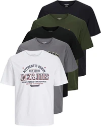 Jack & Jones Print-Shirt Dunkelblau/Blau/Hellblau