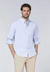 Polo Sylt Langarmhemd Hellblau/Blau/Dunkelblau