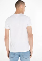 Tommy Hilfiger Herren T-Shirt Kurzarm Core Stretch Slim Fit weiß