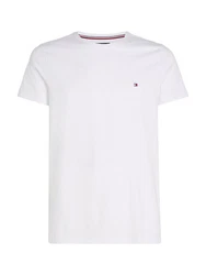 Tommy Hilfiger Herren T-Shirt Kurzarm Core Stretch Slim Fit weiß