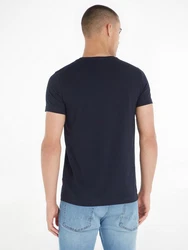 Tommy Hilfiger Herren T-Shirt Kurzarm Core Stretch Slim Fit Dunkelblau