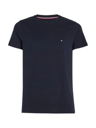 Tommy Hilfiger Herren T-Shirt Kurzarm Core Stretch Slim Fit Dunkelblau
