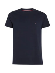 Tommy Hilfiger Herren T-Shirt Kurzarm Core Stretch Slim Fit Dunkelblau