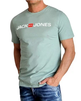Jack & Jones Print Shirt mit Rundhalsausschnitt Grün/Khaki/Dunkelgrün/Türkis