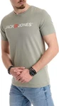 Jack & Jones Print Shirt mit Rundhalsausschnitt Khaki/Dunkelgrün