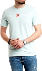 Jack & Jones Print Shirt mit Rundhalsausschnitt Grün/Hellblau/Hellgrün/Türkis/Khaki