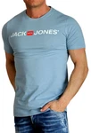 Jack & Jones Print Shirt mit Rundhalsausschnitt Hellblau/Blau Jack & Jones Print Shirt mit Rundhalsausschnitt Hellblau/Blau