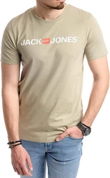 Jack & Jones Print Shirt mit Rundhalsausschnitt Khaki