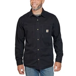 Carhartt Hemdjacke Fleece Lined Snap Front Shirt Jacket (105532) schwarz