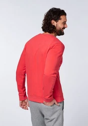 Chiemsee Sweatshirt im Label-Look Rot/Rosa/Dunkelrot