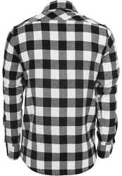 URBAN CLASSICS T-Shirt Urban Classics Herren Checked Flanell Shirt Weiß/Schwarz/Grau/Creme
