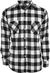 URBAN CLASSICS T-Shirt Urban Classics Herren Checked Flanell Shirt Weiß/Schwarz/Grau/Creme