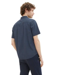 TOM TAILOR Kurzarmhemd PRINTED Dunkelblau/Hellblau/Grau/Blau