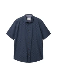 TOM TAILOR Kurzarmhemd PRINTED Dunkelblau/Hellblau/Grau/Blau
