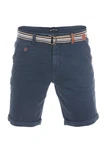 riverso Herren Chino Shorts RIVKlaas Regular Fit Gürtel Bermuda Kurze Hose (19400) Dunkelblau/Hellblau/Blau/Rot