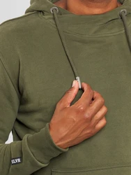 Alessandro Salvarini Kapuzenpullover ASCalgarii Dunkelgrün/Khaki