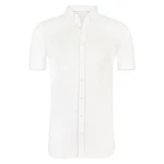 DESOTO Kurzarmhemd Modern BD mit Button-Down-Kragen Weiß/Creme