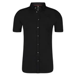 DESOTO Kurzarmhemd Modern BD mit Button-Down-Kragen Schwarz