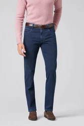 MEYER 5-Pocket Hose Jeans Diego Dunkelblau/Blau/Hellblau/Rosa