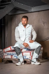 Leibwchter Hybridjacke Casual-Line Grau/Weiß/Silber/Creme