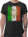Shirtracer T-Shirt Irland Irische Flagge St. Patricks Day Grün/Gelb/Mischfarben/Orange/Blau