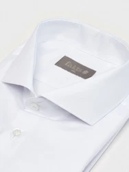 FAKTS Langarmhemd Weiß/Silber/Grau/Creme