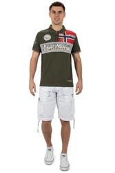 Geographical Norway T-Shirt Kurzarm Poloshirt bakidney Men Kaki