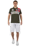 Geographical Norway T-Shirt Kurzarm Poloshirt bakidney Men Kaki