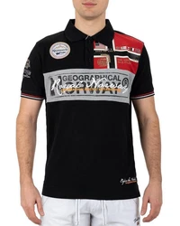 Geographical Norway T-Shirt Kurzarm Poloshirt bakidney Men Schwarz