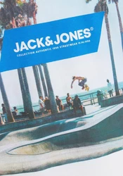 Jack & Jones Rundhalsshirt JJGEM TEE SS CREW NECK Blau/Gold/Grau/Weiß