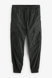 Next Utility-Cargohose Regular Tapered Dunkelgrün/Khaki