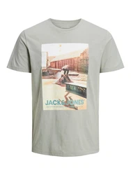Jack & Jones Rundhalsshirt JJGEM TEE SS CREW NECK Khaki/Dunkelgrün/Grün