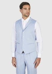 HECHTER PARIS Anzugweste Blau/Hellblau/Grau