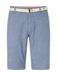 TOM TAILOR Shorts Slim Chino Bermuda With Belt Blau/Hellblau/Grau