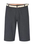 TOM TAILOR Shorts Slim Chino Bermuda With Belt Dunkelblau/Grau