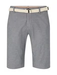 TOM TAILOR Shorts Slim Chino Bermuda With Belt Grau/Hellgrau/Dunkelblau