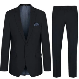 Anzug Herrenanzug modern regular fit - stretch (Set, 2-tlg., Sakko mit Hose) schwarz HA34, Gr. 106