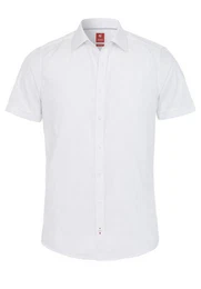 Kurzarmhemd - modisches Halbarm Hemd - slim fit - unifarben