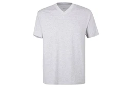 GTZBURG T-Shirt mit V-Ausschnitt, kurzarm Grau/Hellgrau