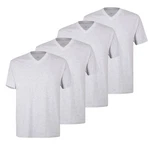 GTZBURG T-Shirt mit V-Ausschnitt, kurzarm Grau/Hellgrau