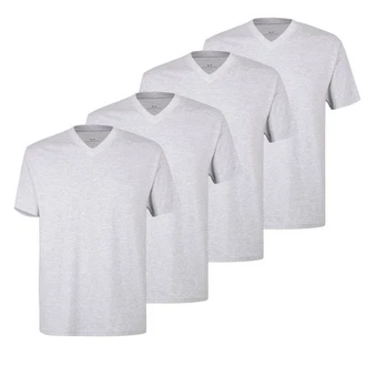 GTZBURG T-Shirt mit V-Ausschnitt, kurzarm Grau/Hellgrau GTZBURG T-Shirt mit V-Ausschnitt, kurzarm Grau/Hellgrau