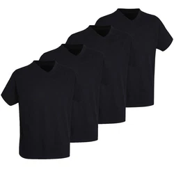GTZBURG T-Shirt mit V-Ausschnitt, kurzarm Dunkelblau/Schwarz