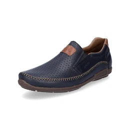 Herren Leder Slipper blau Slipper