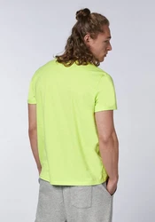 Chiemsee Print-Shirt T-Shirt im Label-Look Neonfarben/Grün/Gelb