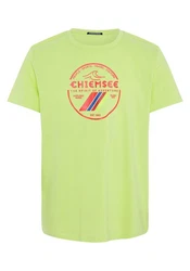 Chiemsee Print-Shirt T-Shirt im Label-Look Neonfarben/Grün/Gelb